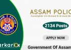 Assam Police Constable Un-Armed & Armed Branch Online Form 2021