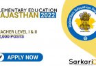 Elementary Education Rajasthan Primary & Upper Primary Teacher Recruitment 2022