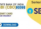 SBI Circle Based Officer Admit Card Download 2022